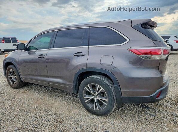5TDJKRFH3GS290189 2016 TOYOTA HIGHLANDER Charcoal Trasero izquierdo