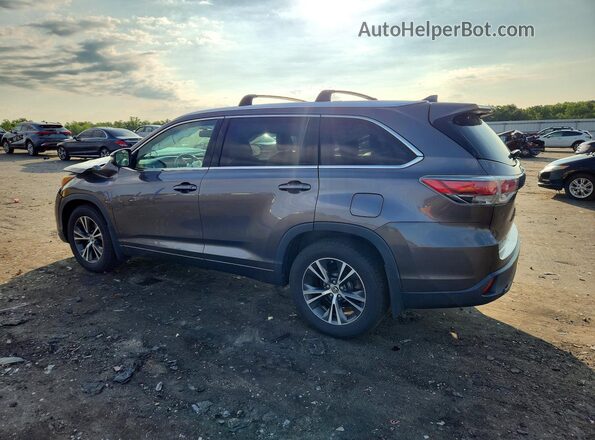 5TDJKRFH4GS242829 2016 TOYOTA HIGHLANDER Gray Задня ліва чверть