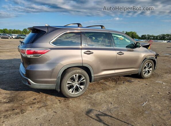 5TDJKRFH4GS242829 2016 TOYOTA HIGHLANDER Gray Задня права чверть