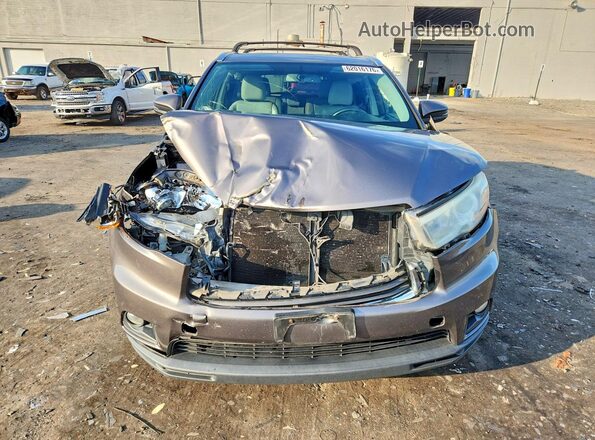 5TDJKRFH4GS242829 2016 TOYOTA HIGHLANDER Gray Вид спереду