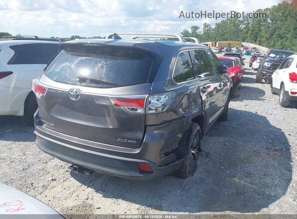 5TDJKRFH4GS272588 2016 TOYOTA HIGHLANDER Gray Задня права чверть