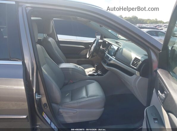 5TDJKRFH4GS272588 2016 TOYOTA HIGHLANDER Gray Вид салону спереду