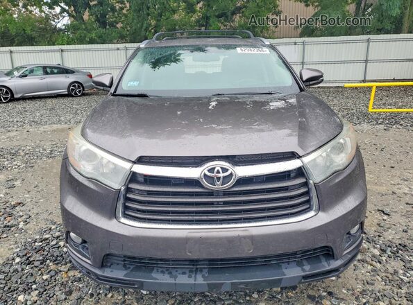 5TDJKRFH5GS253788 2016 TOYOTA HIGHLANDER Gray Вид спереду