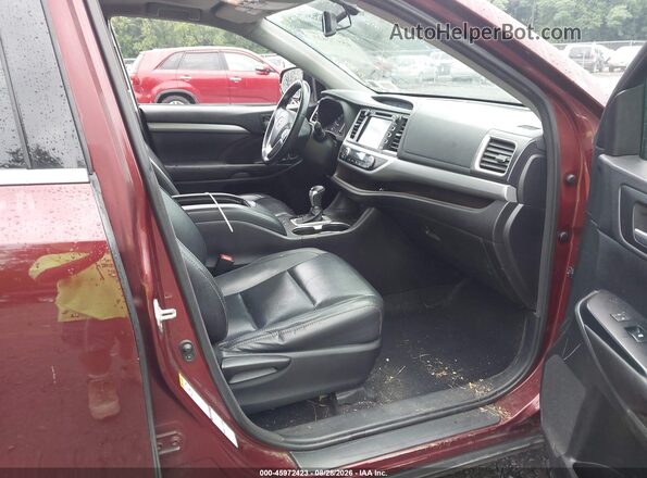 5TDJKRFH6GS312654 2016 TOYOTA HIGHLANDER Red Вид салону спереду