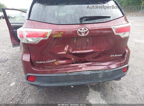 5TDJKRFH6GS312654 2016 TOYOTA HIGHLANDER Red Вид спереду