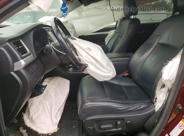 5TDJKRFH6GS351664 2016 TOYOTA HIGHLANDER Burgundy Սալոնի դիմացի տեսք