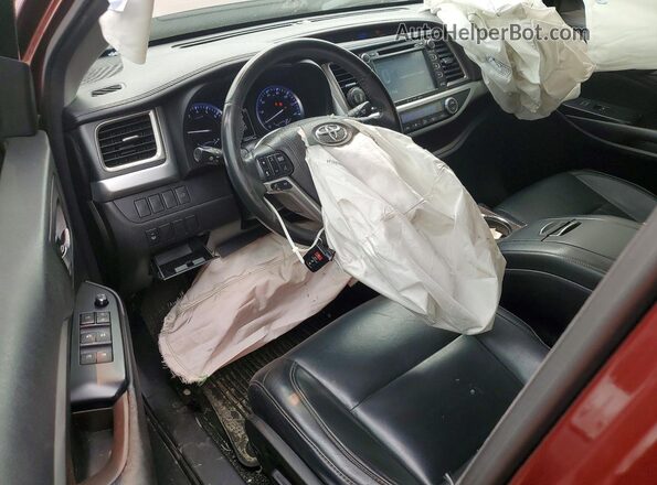 5TDJKRFH6GS351664 2016 TOYOTA HIGHLANDER Burgundy Առջևի վահանակի տեսք