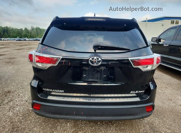 5TDJKRFH9GS239909 2016 TOYOTA HIGHLANDER Black Rear view