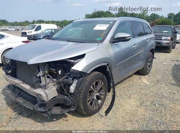 5TDJKRFH9GS332767 2016 TOYOTA HIGHLANDER Silver წინა მარცხენა ხედი სამი მეოთხედიდან