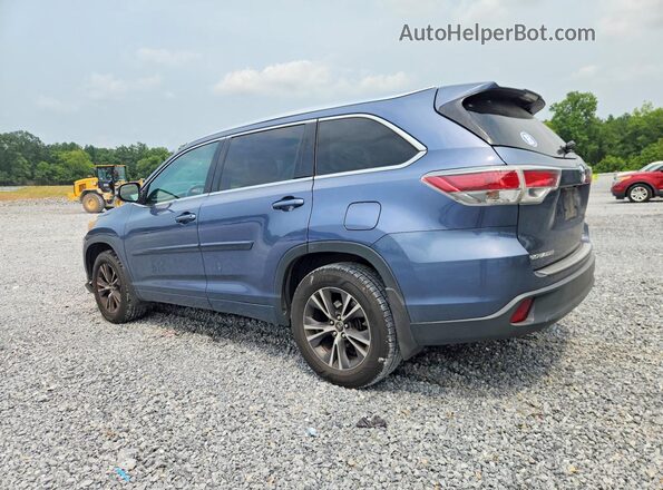 5TDJKRFH9GS347236 2016 TOYOTA HIGHLANDER Blue Հետևի ձախ