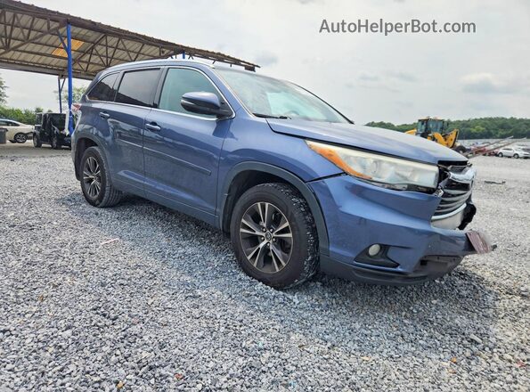 5TDJKRFH9GS347236 2016 TOYOTA HIGHLANDER Blue Առջևի աջ