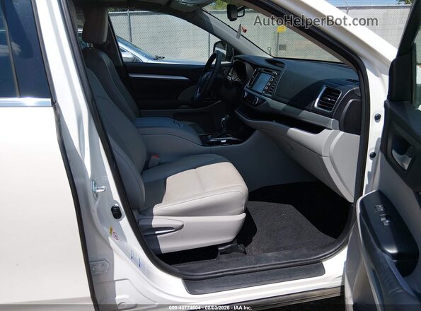 5TDJKRFHXGS286687 2016 TOYOTA HIGHLANDER White წინა სალონის ხედი
