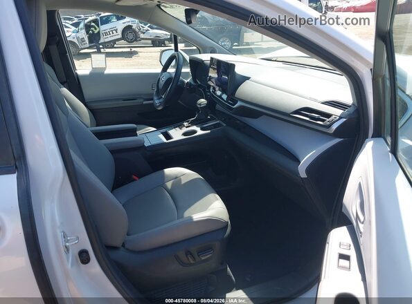 5TDJRKEC0SS236334 2025 TOYOTA SIENNA White Вид салону спереду
