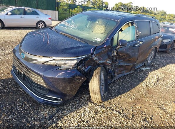 5TDJRKEC1RS211310 2024 TOYOTA SIENNA Blue Առջևի ձախ երեք քառորդ տեսարան