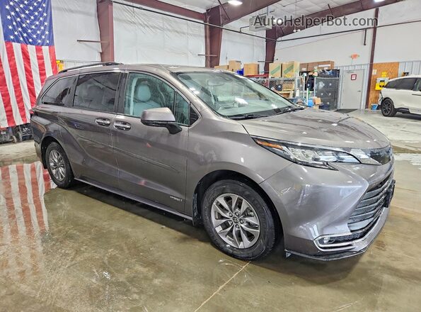 5TDJRKEC2MS047994 2021 TOYOTA SIENNA Gray Առջևի աջ