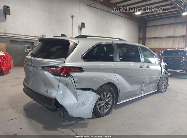 5TDJRKEC4MS063971 2021 TOYOTA SIENNA Серебряный Задняя правая четверть