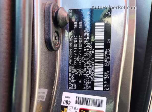 5TDJRKEC5MS003911 2021 TOYOTA SIENNA Gray Widok wnętrza 360 stopni