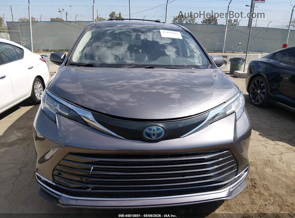 5TDJRKEC5NS101046 2022 TOYOTA SIENNA Gray ხელსაწყოთა პანელის ხედი