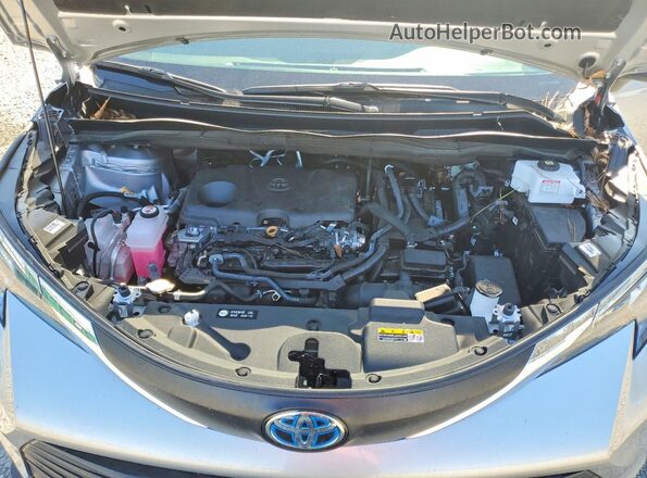 5TDJRKEC6SS248648 2025 TOYOTA SIENNA Silver Engine compartment view