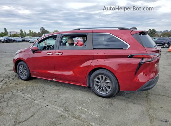 5TDJRKEC7MS051846 2021 TOYOTA SIENNA Красный Задняя левая четверть