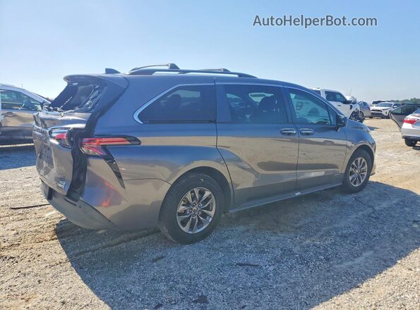 5TDJRKEC8MS046137 2021 TOYOTA SIENNA Gray უკანა მარჯვენა