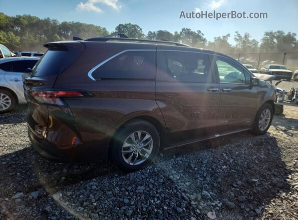 5TDJSKFC4MS008696 2021 TOYOTA SIENNA Brown Հետևի աջ