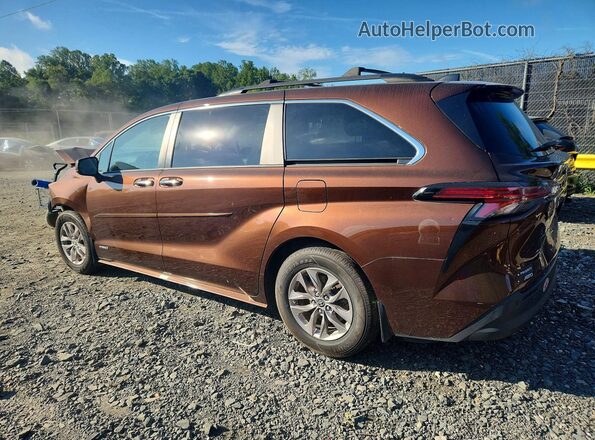 5TDJSKFC4MS008696 2021 TOYOTA SIENNA Brown Հետևի ձախ