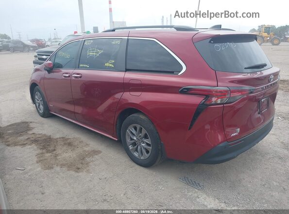 5TDJSKFC4MS023943 2021 TOYOTA SIENNA Red უკანა მარცხენა