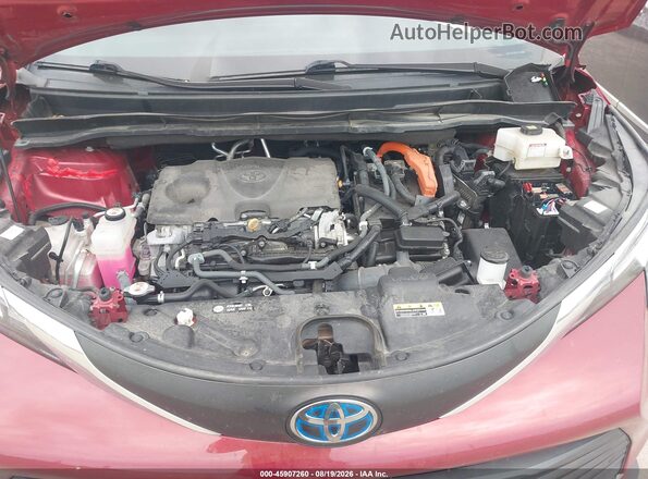 5TDJSKFC4MS023943 2021 TOYOTA SIENNA Red უკანა ხედი
