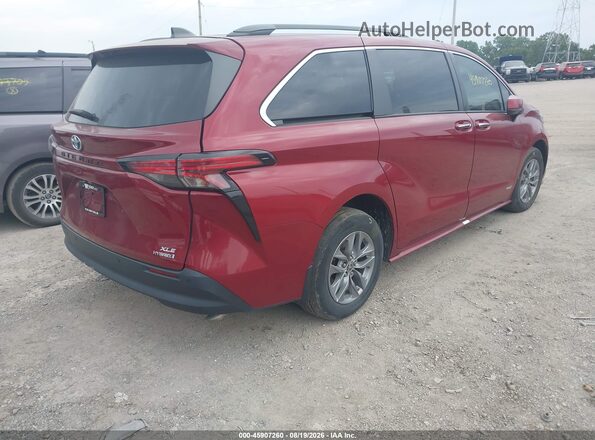5TDJSKFC4MS023943 2021 TOYOTA SIENNA Red უკანა მარჯვენა