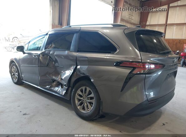 5TDJSKFCXMS019847 2021 TOYOTA SIENNA Серый Задняя левая четверть