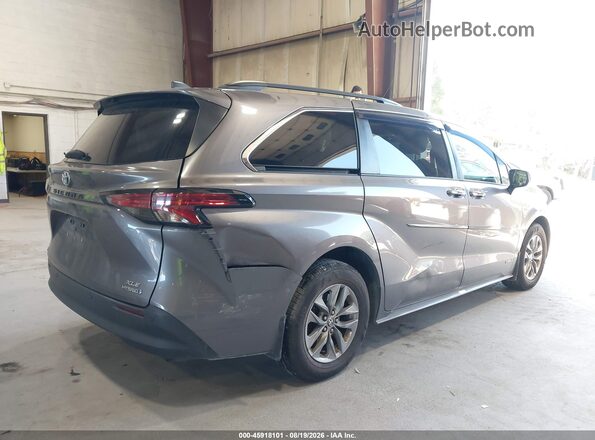 5TDJSKFCXMS019847 2021 TOYOTA SIENNA Серый Задняя правая четверть