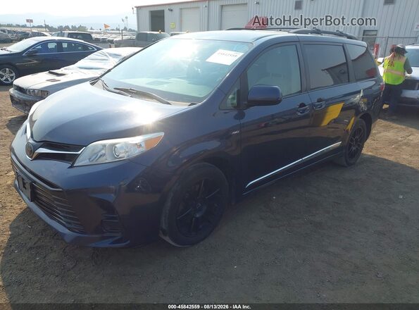 5TDJZ3DC1JS198179 2018 TOYOTA SIENNA Dark Blue Առջևի ձախ երեք քառորդ տեսարան