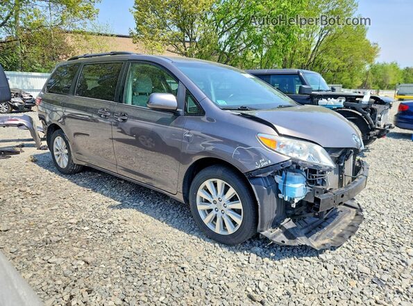 5TDJZ3DC8HS173015 2017 TOYOTA SIENNA Brown წინა მარჯვენა