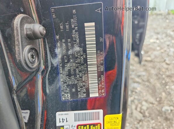 5TDJZ3DC8LS228104 2020 TOYOTA SIENNA Black VIN კოდის სტიკერის ხედი
