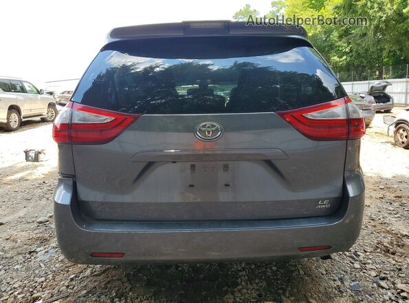 5TDJZ3DCXJS197290 2018 TOYOTA SIENNA Gray Вид ззаду