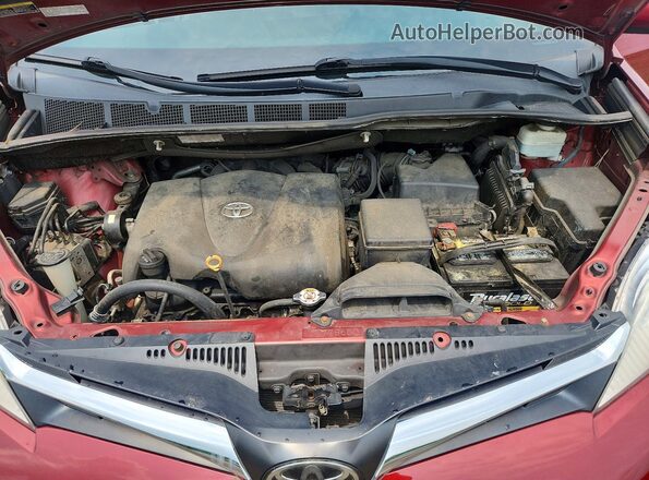 5TDJZ3DCXKS219063 2019 TOYOTA SIENNA Red Շարժիչի բաժամունքի տեսք