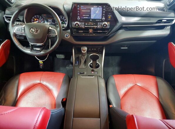 5TDJZRAH5MS048308 2021 TOYOTA HIGHLANDER Red Vista del salpicadero