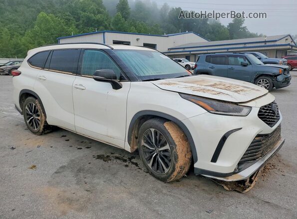 5TDJZRBH2MS059216 2021 TOYOTA HIGHLANDER Белый Передняя правая четверть