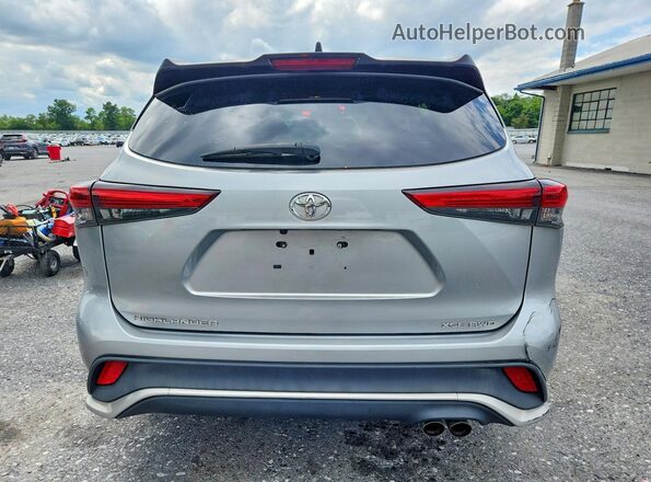 5TDJZRBH6MS066542 2021 TOYOTA HIGHLANDER Silver Вид ззаду
