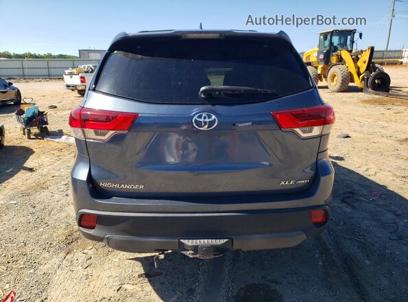 5TDJZRFH0HS397617 2017 TOYOTA HIGHLANDER Blue Вид ззаду