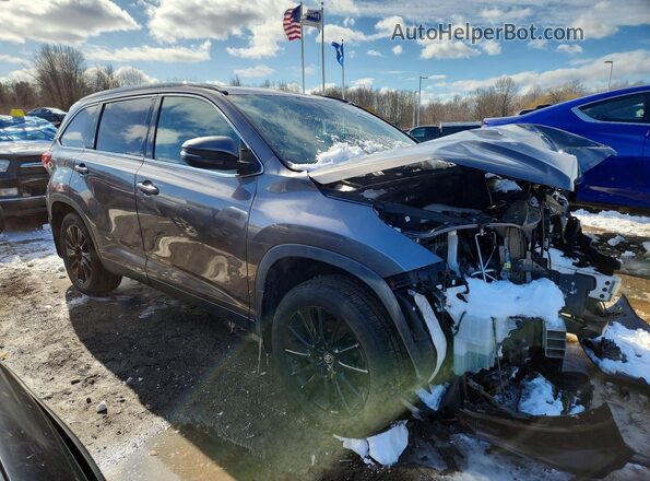 5TDJZRFH0KS618236 2019 TOYOTA HIGHLANDER Gray Front right