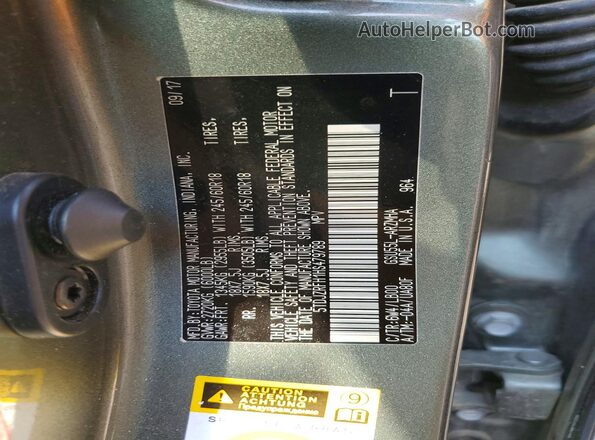 5TDJZRFH1HS479789 2017 TOYOTA HIGHLANDER Green Vista del compartimento del motor