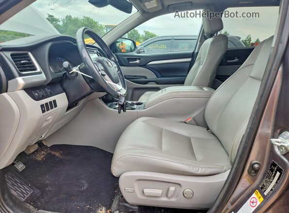 5TDJZRFH1JS532139 2018 TOYOTA HIGHLANDER Gray Widok wnętrza z przodu