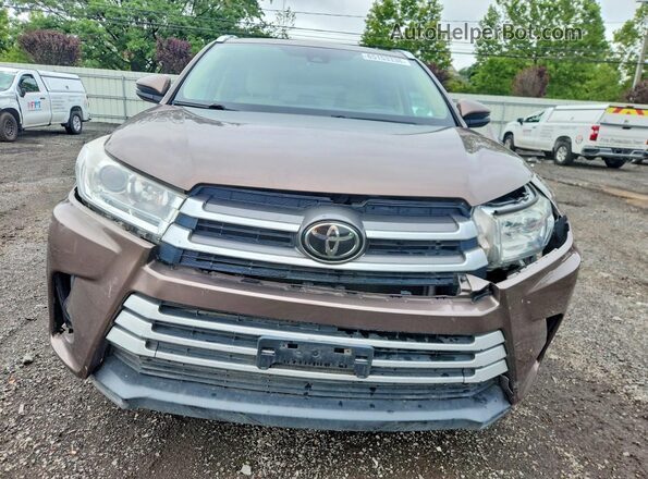 5TDJZRFH1JS902201 2018 TOYOTA HIGHLANDER Brown Vista frontal