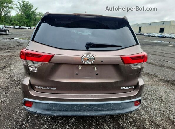 5TDJZRFH1JS902201 2018 TOYOTA HIGHLANDER Brown Vista trasera