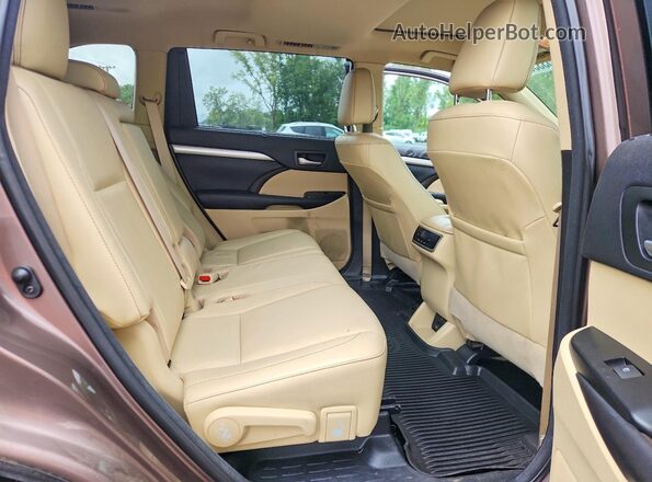 5TDJZRFH1JS902201 2018 TOYOTA HIGHLANDER Brown Vista interior trasera