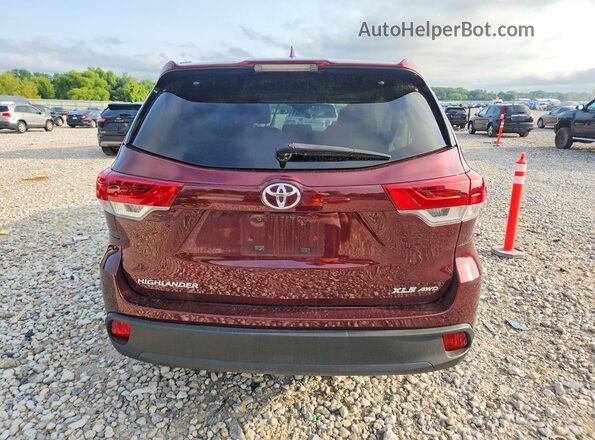 5TDJZRFH2HS384822 2017 TOYOTA HIGHLANDER Burgundy Rear view