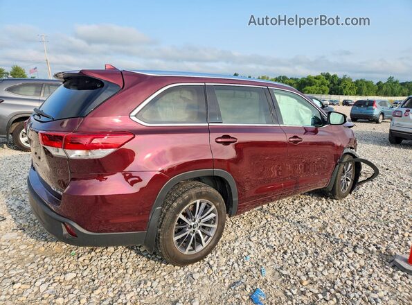 5TDJZRFH2HS384822 2017 TOYOTA HIGHLANDER Burgundy Rear right