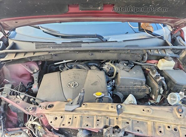 5TDJZRFH2HS384822 2017 TOYOTA HIGHLANDER Burgundy Engine compartment view